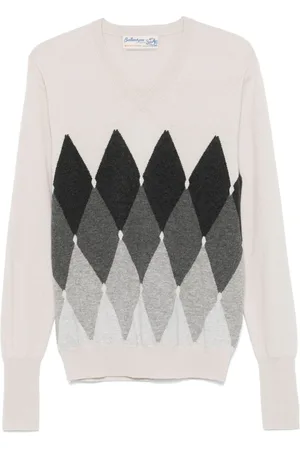BALLANTYNE Pullover mit Rautenmuster