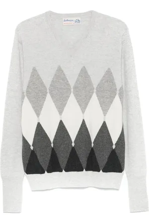 BALLANTYNE Pullover mit Rautenmuster