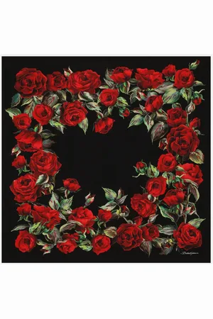 Dolce & Gabbana Schal mit Rosen-Print