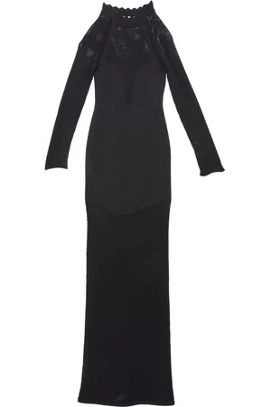 FLEUR DU MAL Kleid aus Pointelle-Strick mit Wellensaum