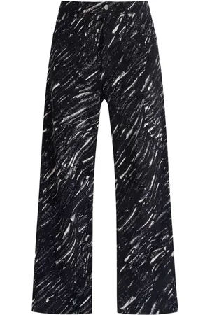 Marni Beflockte Wide-Leg-Jeans