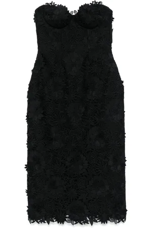 GIUSEPPE DI MORABITO Makramee-Midikleid mit 3D-Blumen