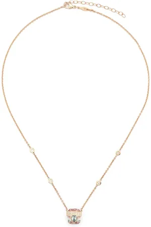 JACQUIE AICHE 14kt Gelbgoldhalskette mit Diamant und Turmalin