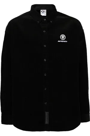 A Bathing Ape Cordhemd mit Logo-Patch