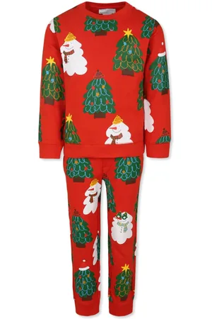 Stella McCartney Hose aus Bio-Baumwolle mit Weihnachts-Print