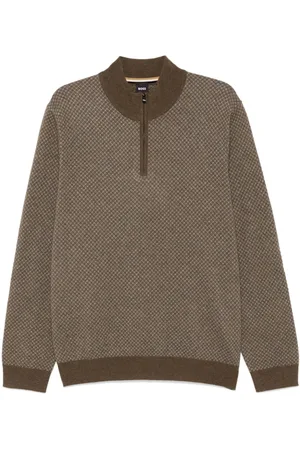 HUGO BOSS Klassischer Intarsien-Pullover