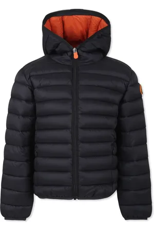 save the duck Gefütterte Kapuzenjacke mit Logo-Patch