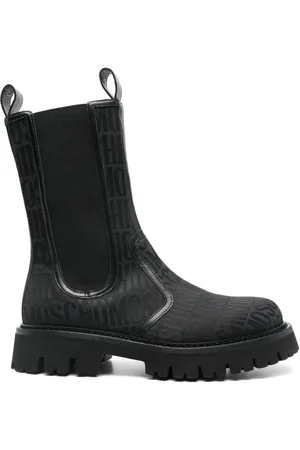 Moschino Chelsea-Boots mit Logo-Print