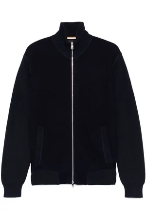 HUGO BOSS Cardigan mit Zopfmuster