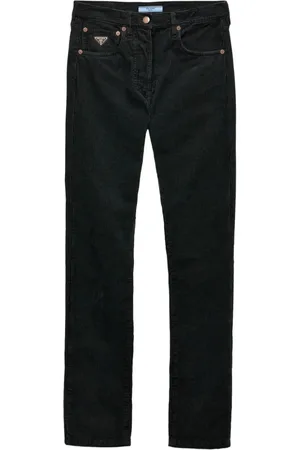 Prada Tapered-Jeans mit Logo-Patch