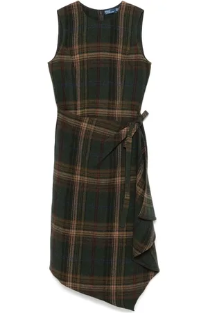 Ralph Lauren Kariertes Midikleid