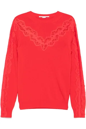 Stella McCartney Pullover mit Spitzendetail