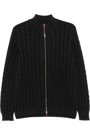 Kiton Cardigan mit Zopfmuster