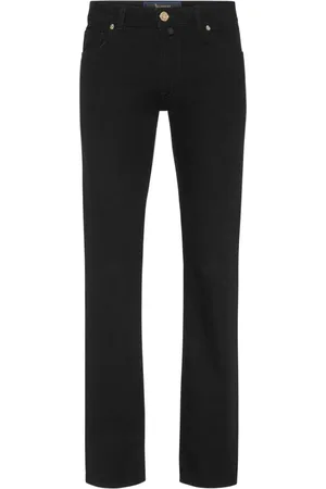 BILLIONAIRE Gerade Five-Pocket-Jeans mit Logo-Patch