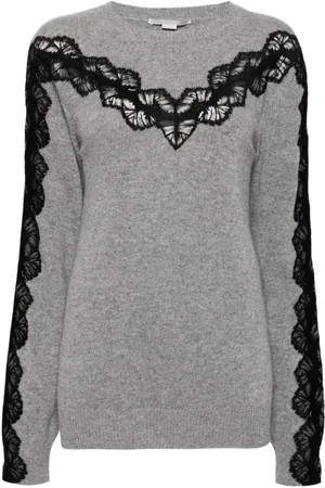 Stella McCartney Pullover mit Spitzeneinsatz