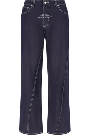 GCDS Raw Wide-Leg-Jeans
