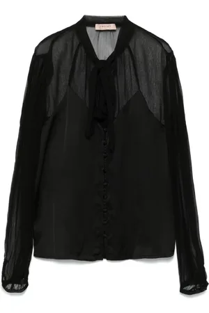 Twin-Set Klassische Satinbluse