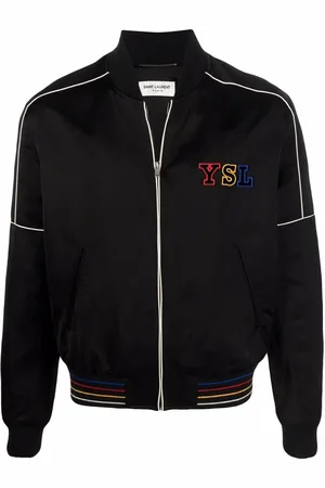 Saint Laurent Bomberjacke mit Logo-Stickerei