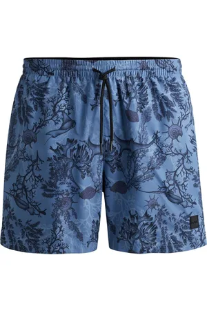 HUGO BOSS Badeshorts mit Blumen-Print
