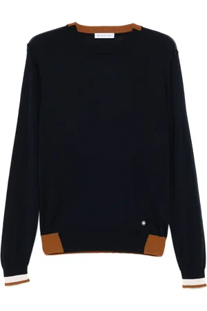 Manuel Ritz Pullover mit gestreiften Kanten
