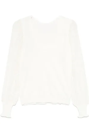 Twin-Set Pullover mit Spitzenärmeln