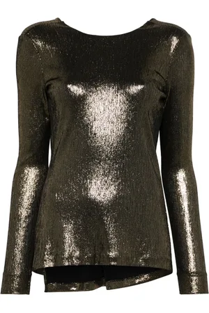Twin-Set Laminierte Bluse mit Knotendetail