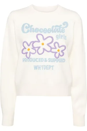 Chocoolate Pullover mit Blumenstickerei