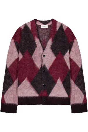 LANEUS Cardigan mit Argyle-Muster