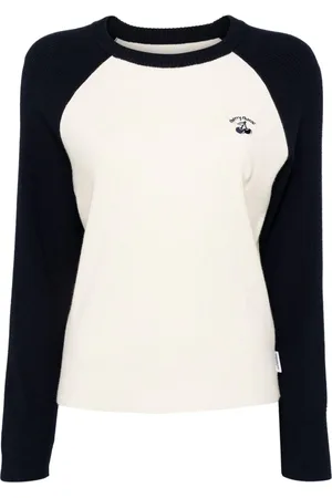Chocoolate Gerippter Pullover mit Logo-Patch