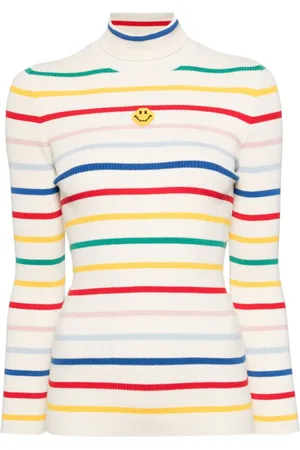 JOSHUA SANDERS Gerippter Pullover mit Streifen