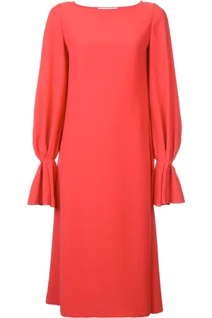 Carolina Herrera Lockeres Kleid mit langen Ärmeln