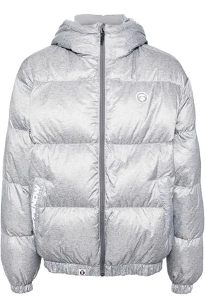 A Bathing Ape Gefütterte Jacke mit Logo-Patch