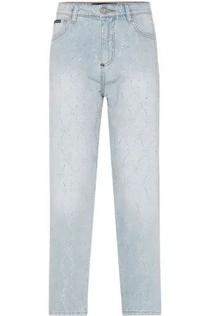 Philipp Plein Jeans mit Monogramm-Kristallverzierung
