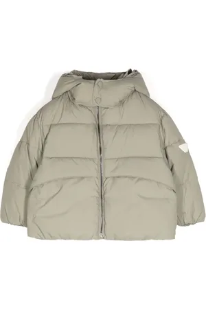 Emporio Armani Gefütterte Jacke mit Logo-Patch
