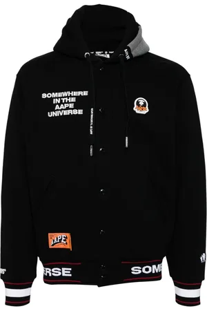A Bathing Ape Moonface Collegejacke mit Kapuze