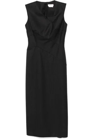 Alexander McQueen Midikleid mit Nadelstreifen