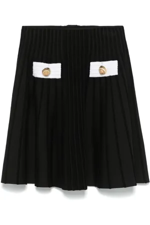 Balmain Minirock aus geripptem Strick
