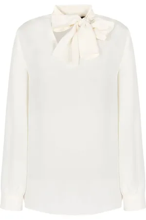 Armani Exchange Bluse mit Schleifenkragen