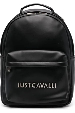 Roberto Cavalli Rucksack aus Leder mit Logo