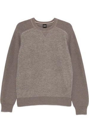 HUGO BOSS Pullover mit gestreiftem Einsatz