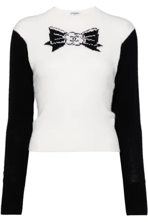 CHANEL 1995 Strickoberteil mit Schleife