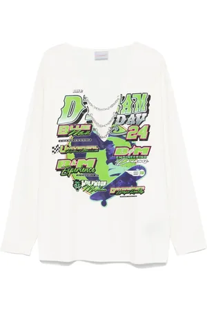 Bluemarble T-Shirt mit Motorrad-Print