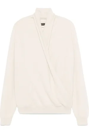 Frenckenberger Pullover mit überkreuztem Kragen