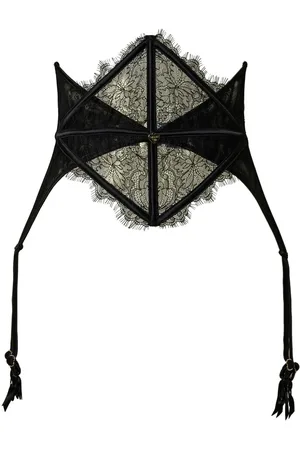 Twin-Set Strumpfhalter aus Spitze und Tüll