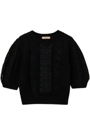 Twin-Set Pullover mit Spitzendetail