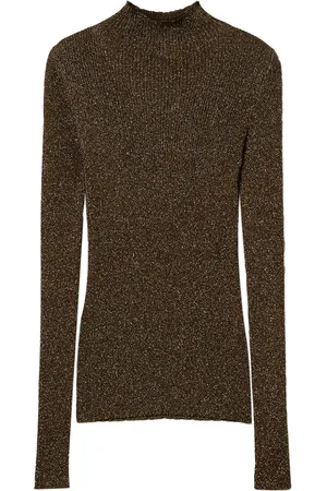 Twin-Set Lurex-Pullover mit Stehkragen