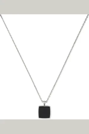 EMANUELE BICOCCHI Halskette mit eckigem Onyx-Anhänger