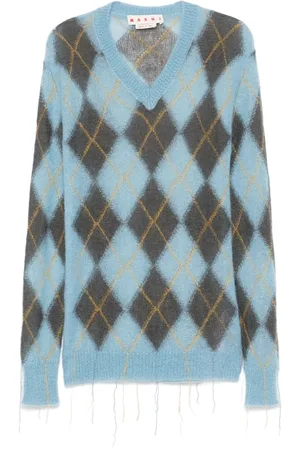 Marni Pullover mit Argyle-Intarsie