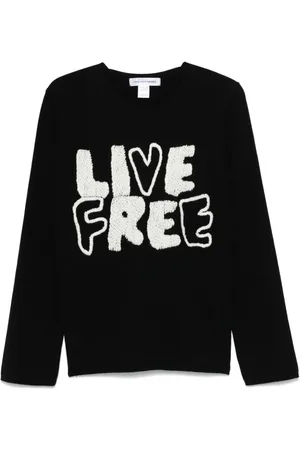 Comme des Garçons Pullover mit Live Free-Stickerei