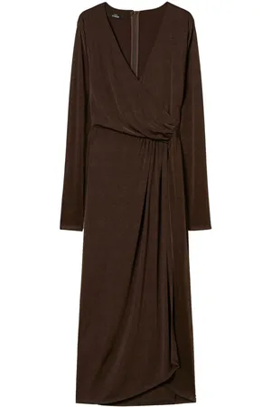 Twin-Set Drapiertes Jersey-Maxikleid